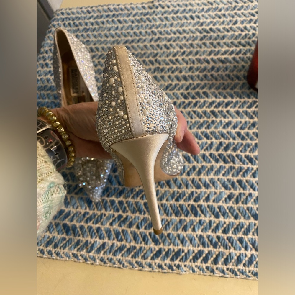 BADGLEY MISCHKA CHER II Crystal Wedding Shoes - Picture 10 of 14